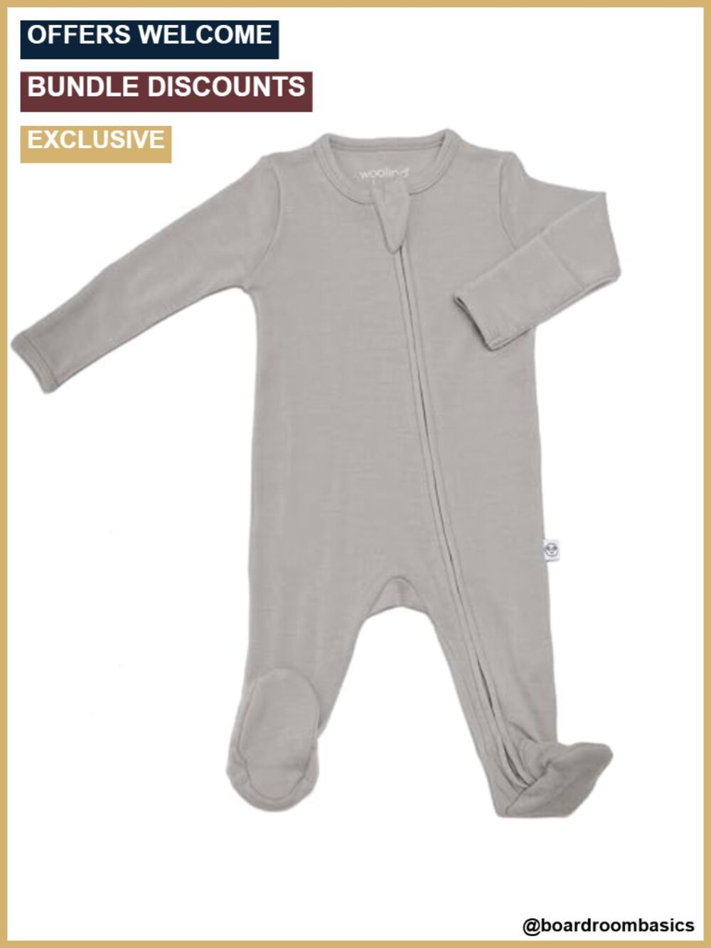 Merino Wool Toddler Footie Sleeper One-Piece Pajamas Front Zip